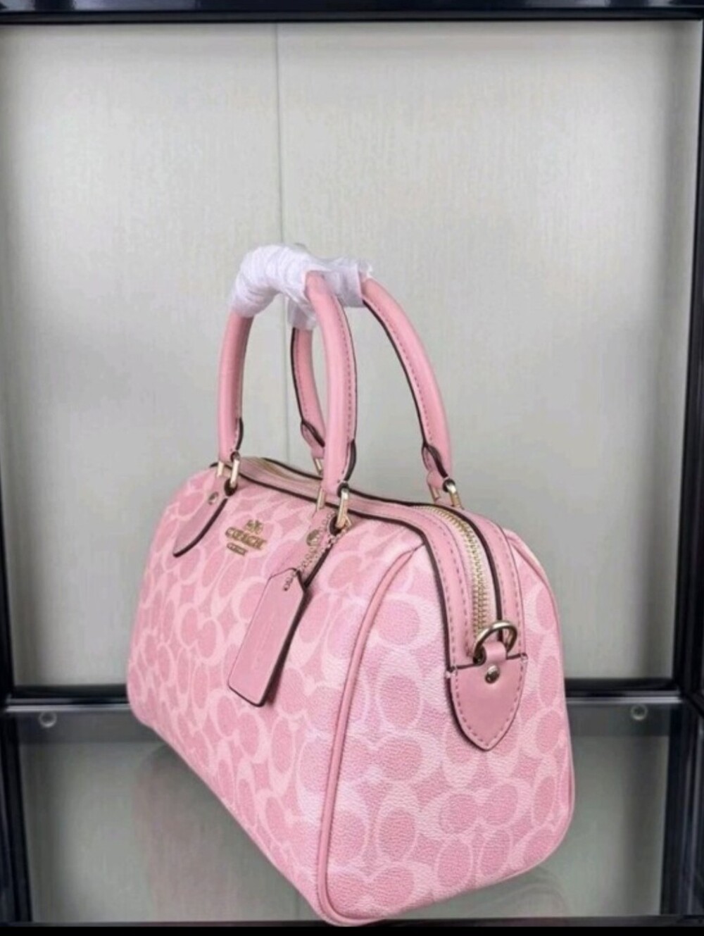 Coach Rowan Pink Signature  Satchel Crossbody Bag - Picture 12 of 12